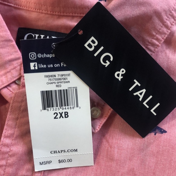 NWT - Men’s Big & Tall Chaps Shirt - Picture 5 of 5